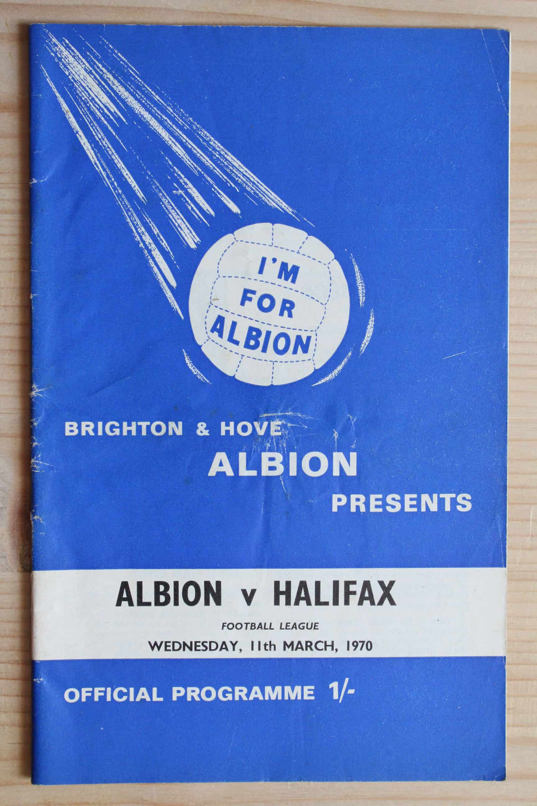 Brighton & Hove Albion FC v Halifax Town A.F.C